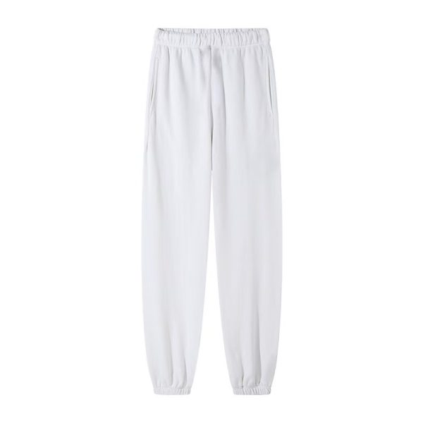 COTTON FLEECE SWEATPANTS WHITE