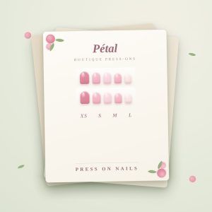 Custom Floral Boutique Nail Display Cards - Elegant Romantic Style